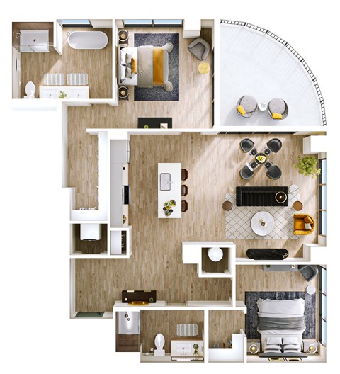 Stella at Star Metals B11 Two Bedroom Floor Plan